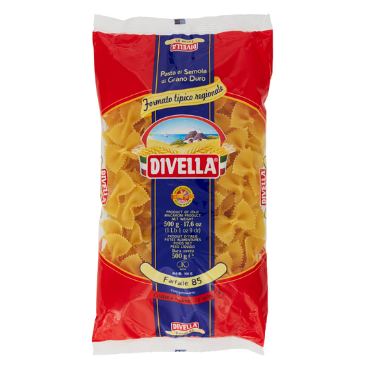 DIVELLA FORMATI SPECIALI FARFALLE 500g (24 in a box)available from our italian retail store