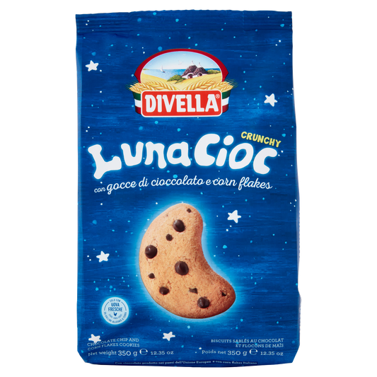 DIVELLA LUNACIOC BISCOTTI CON GOCCE DI CIOCCOLATO 350g (12 in a box)