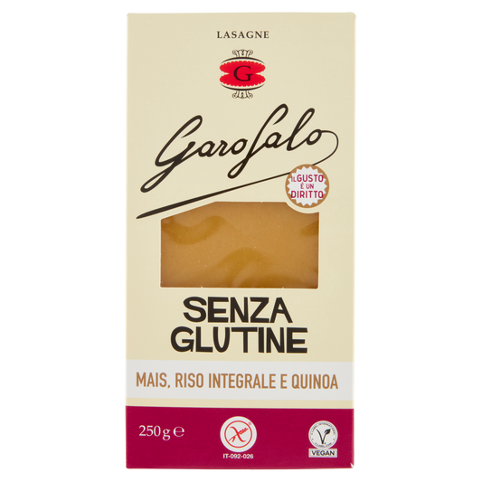 GAROFALO LASAGNA SENZA GLUTINE 250g (12 in a box)available from our italian retail store
