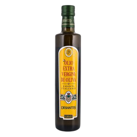 DESANTIS OLIO EXTRAVERGINE DI OLIVA 100% 500ml (12 in a box)available from our italian retail store