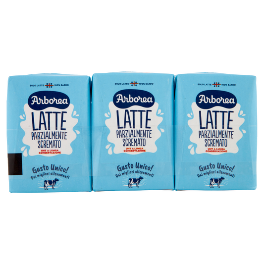 ARBOREA LATTE UHT PARZIALMENTE SCREMATO 200ml X3 (8 in a box)