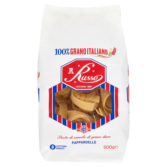 RUSSO PASTA DI SEMOLA PAPPARDELLE NIDO 500g (12 in a box)