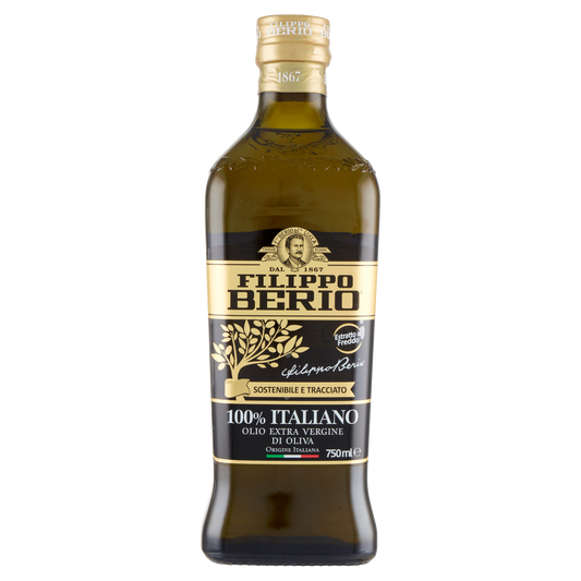 BERIO OLIO EXTRA VIRGIN OLIVE OIL  ITALIA 750ML (12 in a box)available from our italian retail store