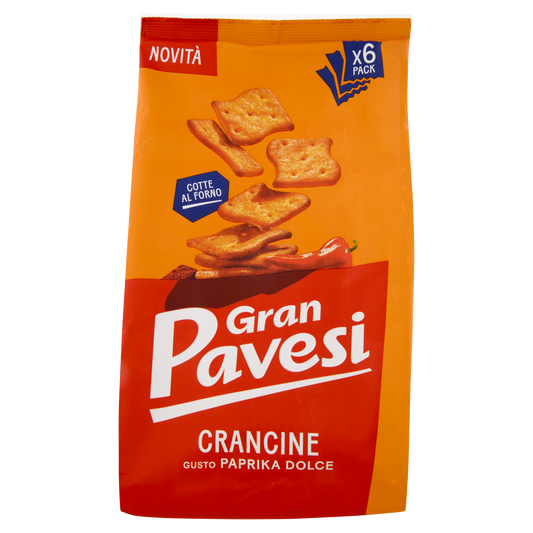 GRAN PAVESI CRANCINE PAPRIKA x6  180g (16 in a box)available from our italian retail store
