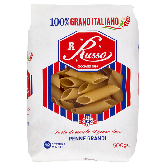 RUSSO PASTA DI SEMOLA PENNE GRANDI 500g (20 in a box)