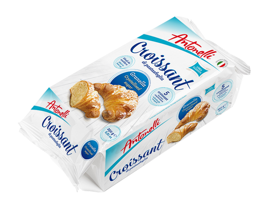 ANTONELLI CROISSANT GRANELLA DI ZUCCHERO X 5 185g (8 in a box)