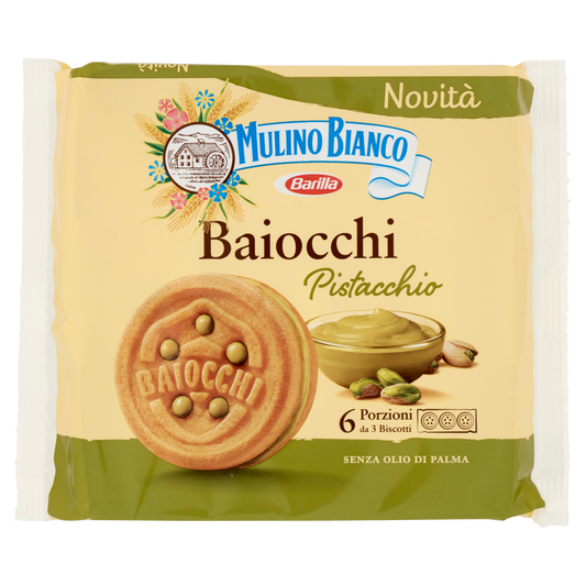 MULINO BIANCO BAIOCCHI AL PISTACCHIO 168g (9 in a box)