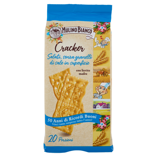 MULINO BIANCO CRACKER SENZA SALE X20 500g ( 9 in a box) available from our italian retail store