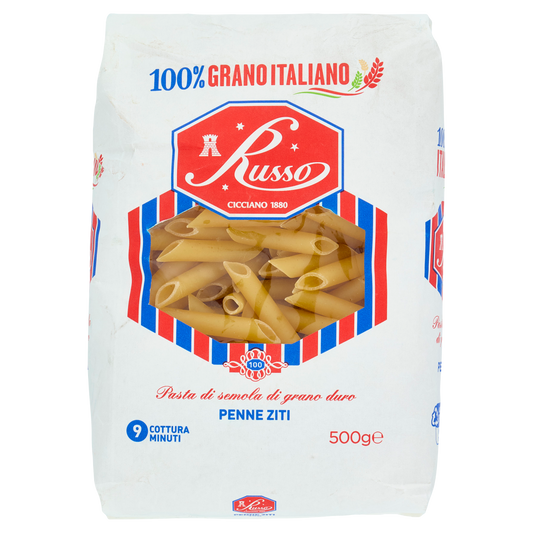 RUSSO PASTA DI SEMOLA PENNE ZITI 500g (20 in a box)