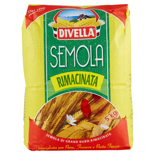 DIVELLA SEMOLA RIMACINATA 5kg (3 in a box)available from our italian retail store