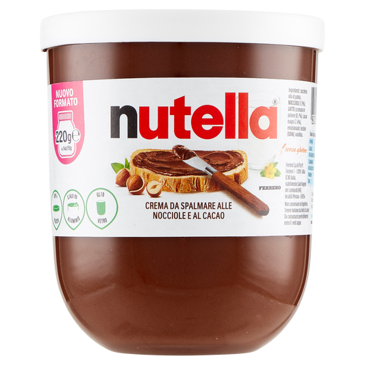 FERRERO NUTELLA 220g (15 in a box) available from our italian retail store