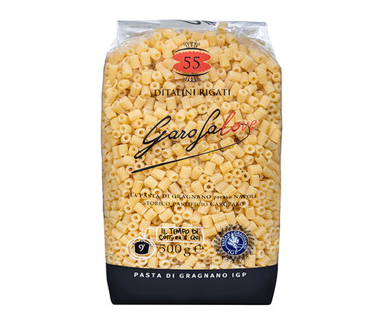 GAROFALO DITALINI RIGATI NR 55 500g (16 in a box)available from our italian retail store