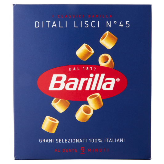 BARILLA PASTA DI SEMOLA DITALI LISCI N.45 500g (32 in a box)