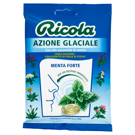 RICOLA MENTA FORTE 70g (12 in a box)available from our italian retail store