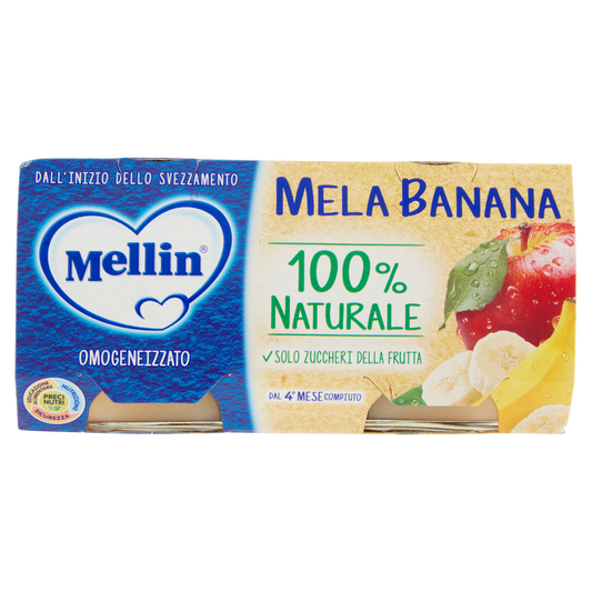 MELLIN OMOGENEIZZATO MELA E BANANA 100gx2 (12 in a box )