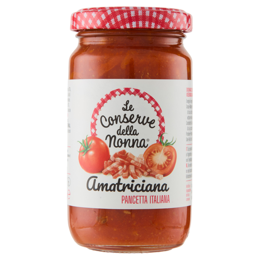 CONSERVE DELLA NONNA SUGO ALL'AMATRICIANA 190g (12 in a box) available from our italian retail store