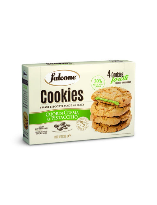 FALCONE COOKIES CUORI DI CREMA AL PISTACCHIO 200g (12 in a box)