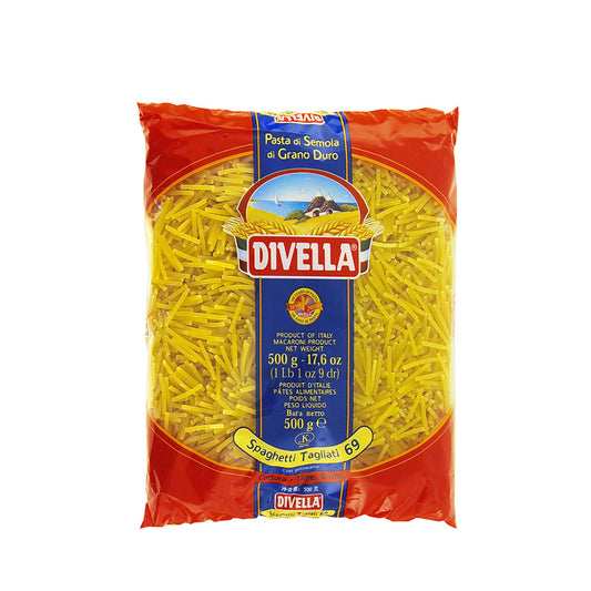 DIVELLA PASTA DI SEMOLA SPAGHETTI TAGLIATI 500g (24 in a box)available from our italian retail store
