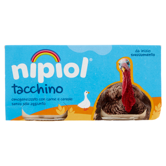 NIPIOL OMOGENEIZZATO ALLA CARNE TACCHINO 80g X2 160g (12 in a box)