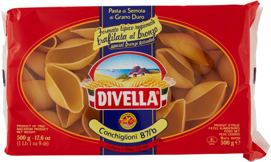 DIVELLA FORMATI SPECIALI CONCHIGLIONI 500g (12 in a box)available from our italian retail store
