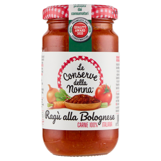 CONSERVE DELLA NONNA RAGU' ALLA BOLOGNESE 190g (12 in a box) available from our italian retail store