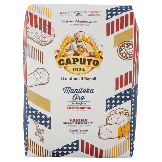 CAPUTO FARINA MANITOBA ORO O 5kg (single bag)available from our italian retail store