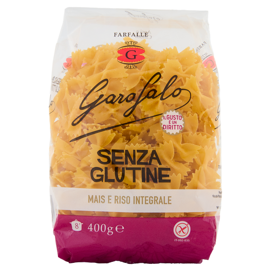 GAROFALO FARFALLE SENZA GLUTINE 400g (12 in a box)available from our italian retail store