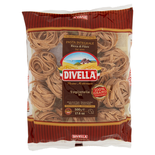 DIVELLA TAGLIATELLE 91 INTEGRALI 500g (12 in a box)available from our italian retail store