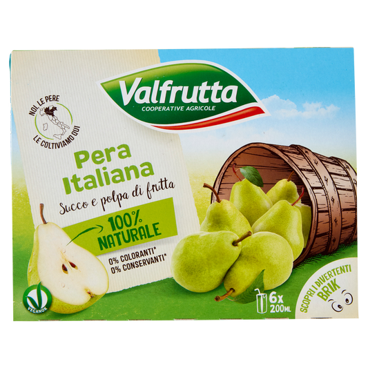 VALFRUTTA NETTARE PERA 200ml X6 (4 in a box)