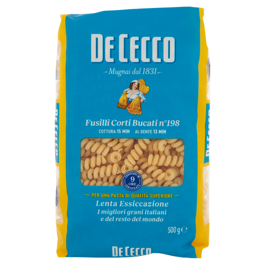 DE CECCO FUSILLI CORTI BUCATI N°198 500g (24 in a box)