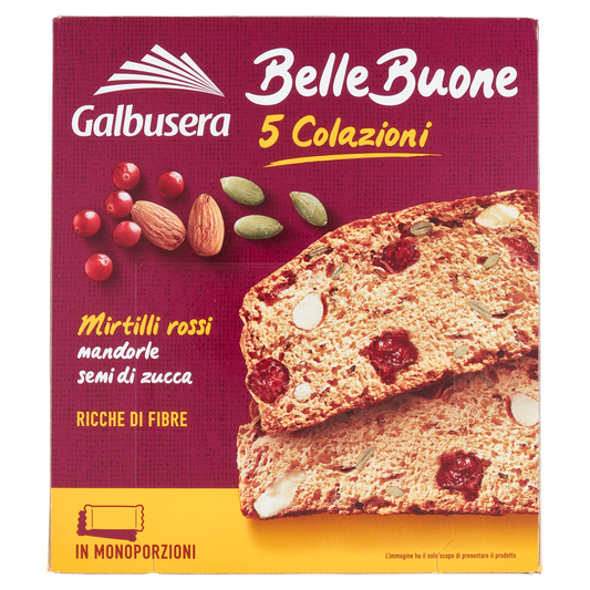 GALBUSERA BELLE BUONE FETTE BISCOTTATE MIRTILLI E MANDORLE 200g (10 in a box)available from our italian retail storeavailable from our italian retail store