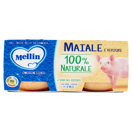 MELLIN MAIALE & VERDURA 80X2 160g (12 in a box)