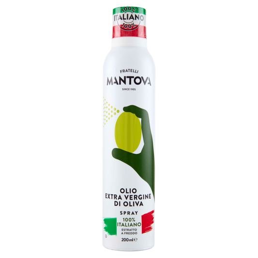 FRATELLI MANTOVA OLIO SPRAY EXTRA VERGINE 200ml (6 in a box)available from our italian retail store