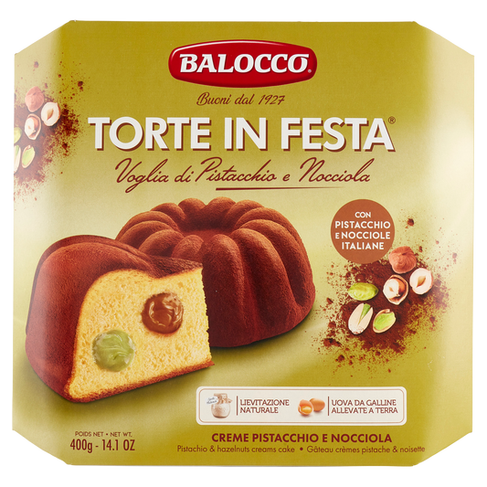 BALOCCO TORTA PISTACCHIO NOCCIOLA 400g (18 in a box)