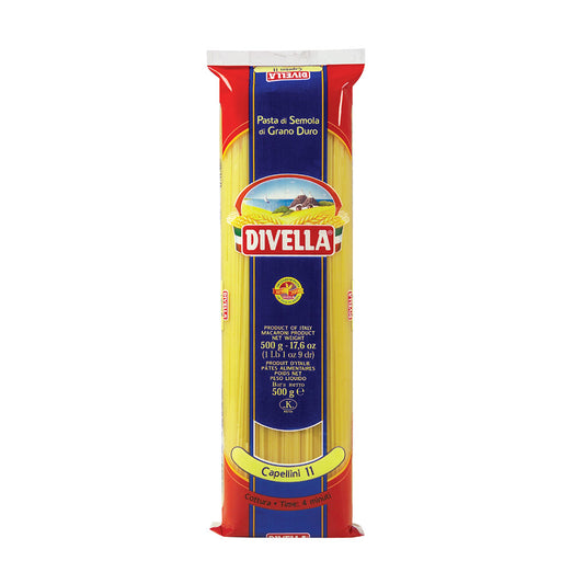 DIVELLA PASTA DI SEMOLA CAPELLINI N.11 500g (36 in a box)available from our italian retail store