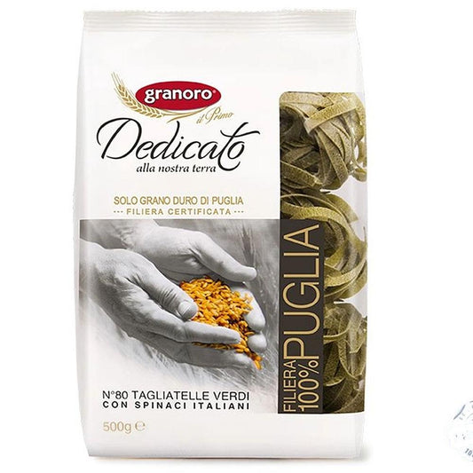 GRANORO DEDICATO TAGLIATELLE VERDI N.80 500g (12 in a box)