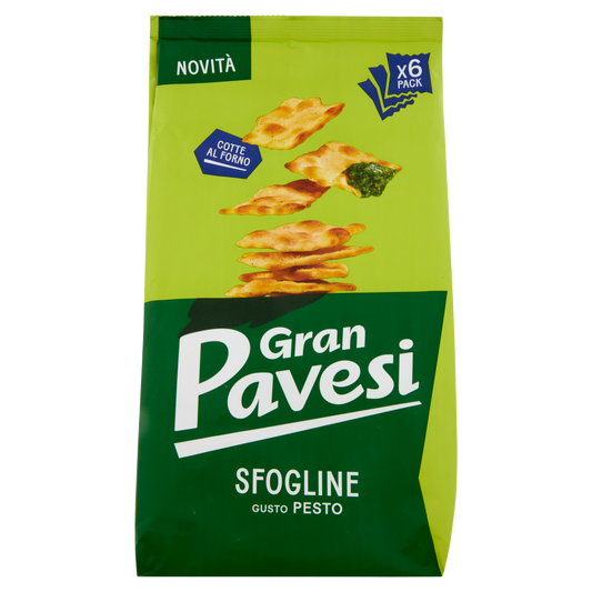 GRAN PAVESI SFOGLINE PESTO 180g (16 in a box)available from our italian retail store