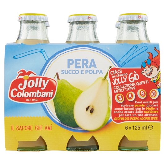 JOLLY COLOMBANI PERA SUCCO E POLPA 6 X 125ML 750ml (8 in a box)