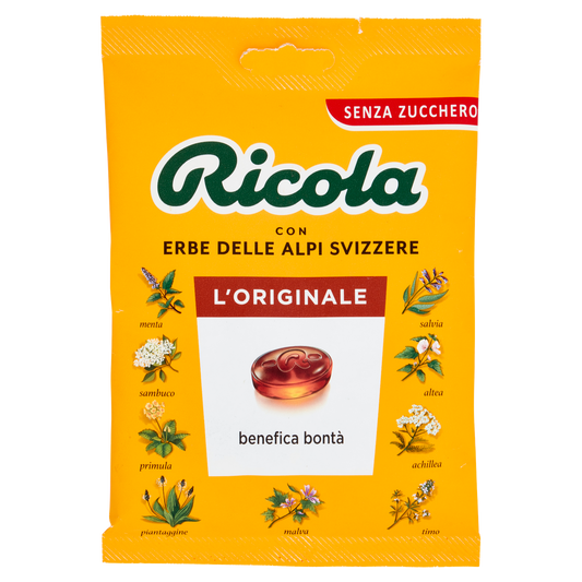RICOLA CARAMELLE ERBE SVIZZERA 70g (12 in a box )available from our italian retail store