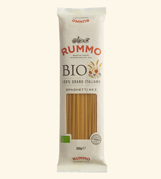 RUMMO SPAGHETTI ORGANIC N.3 500g (24 in a box) available from our italian retail store