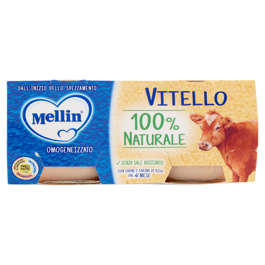 MELLIN OMOGENEIZZATO VITELLO 80gx2 160g (12 in a box)