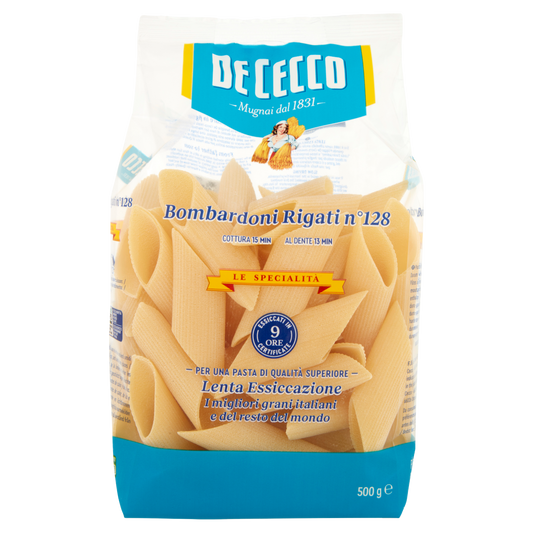 DE CECCO BOMBARDONI RIGATI N.128 500g (12 in a box)
