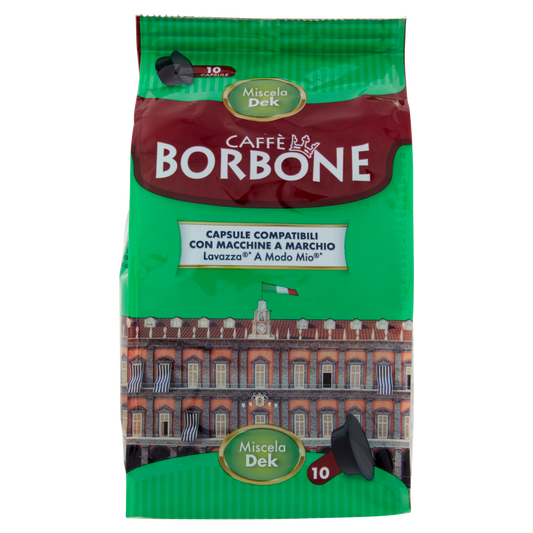 BORBONE DEK A MODO MIO CAPSULE X 10pcs (8 in a box)