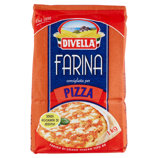 DIVELLA FARINA PER PIZZA 1kg (10 in a box)available from our italian retail store