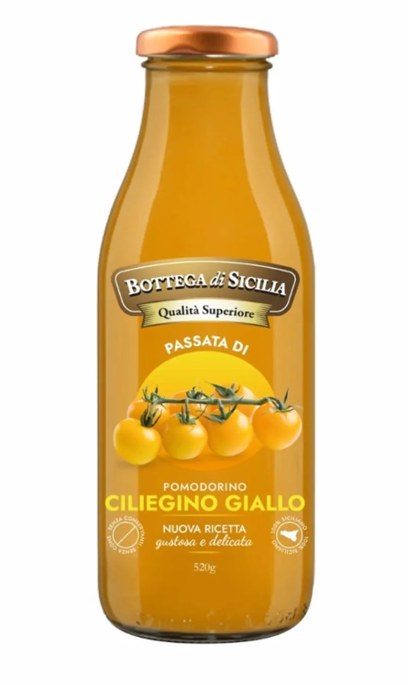 BOTTEGA DI SICILIA PASSATA CILIEGINO GIALLO 520g (12 in a box) available from our italian retail store