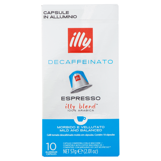ILLY CAFFE' CLASSICO DEK X 10 CAPSULE NESPRESSO 57g (10 in a box)