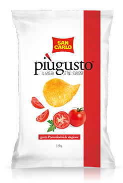 SAN CARLO PATATINE +GUSTO POMODORO 150g (16 in a box)available from our italian retail store