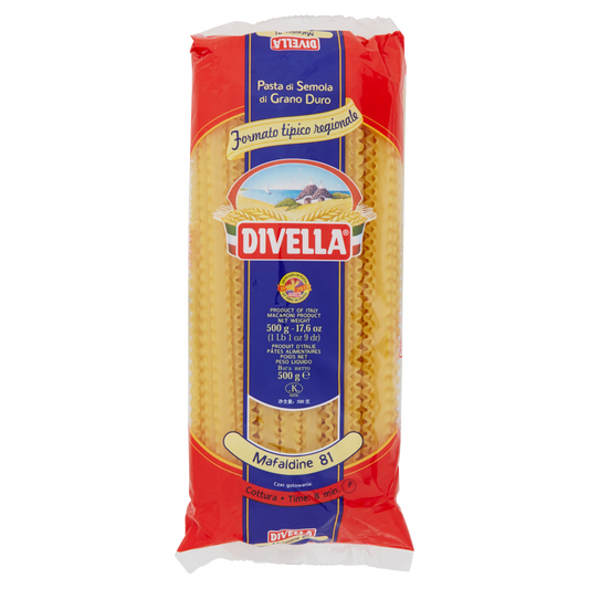 DIVELLA FORMATI SPECIALI MAFALDINE 500g (24 in a box)available from our italian retail store