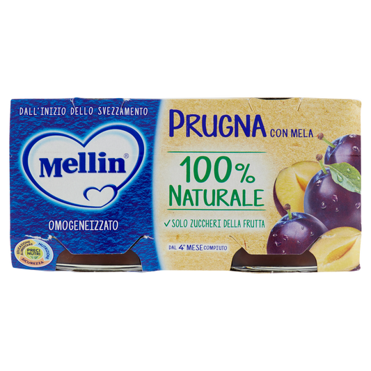MELLIN OMOGENEIZZATO ALLA FRUTTA PRUGNA 100GR X2 200g (12 in a box)