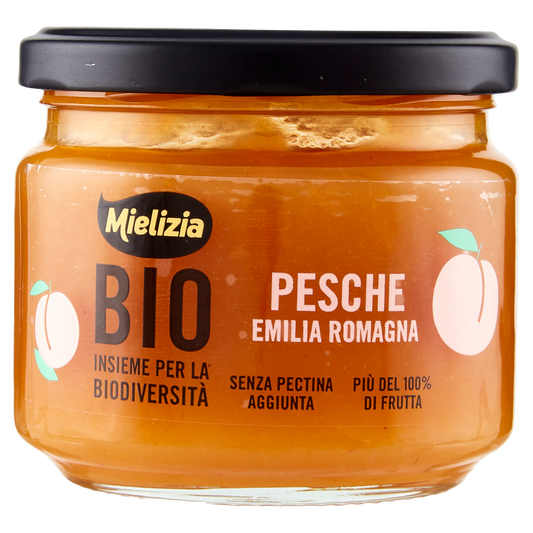 MIELIZIA CONFETTURA PESCA ORGANIC 250g (6 in a box)available from our italian retail store